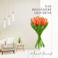 Preview: Tulip bouquet made of wood - 9 hand-painted wooden tulips, 34 cm tall, orange/white, wooden flower decoration, made in Holland